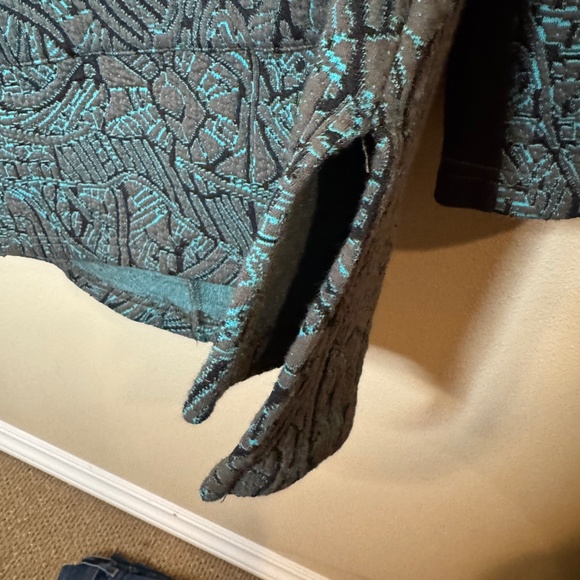 TONIA DEBELLIS Cowl Neck LongTunic Style pullover jacket XS - Picture 9 of 10